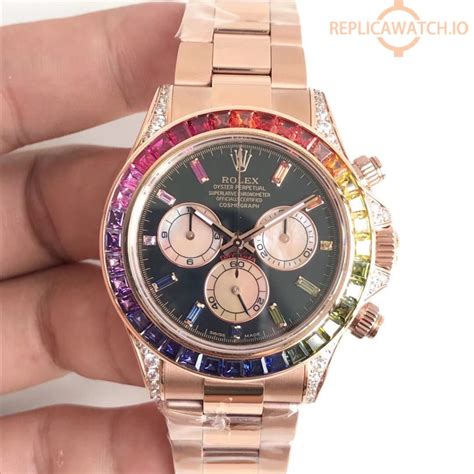 fake rainbow daytona rolex|rolex daytona 116595rbow.